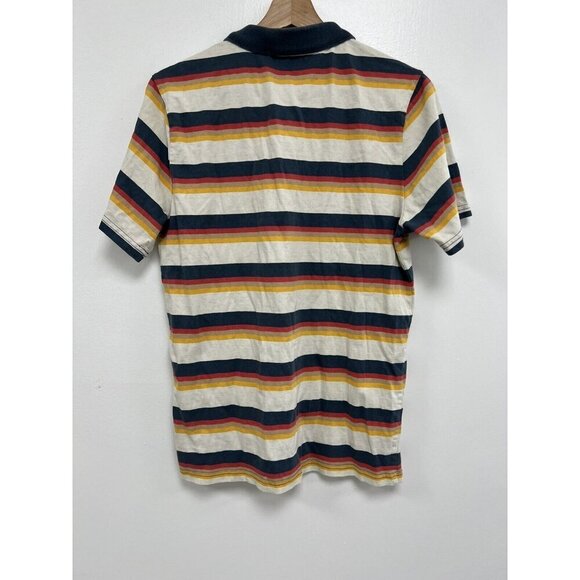 Roark Mens Multicolor Striped Cotton Short Sleeve Polo Shirt Size Small - Picture 2 of 7